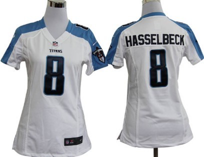 Tennessee Titans 8 Matt Hasselbeck White Game Nike Team Jersey